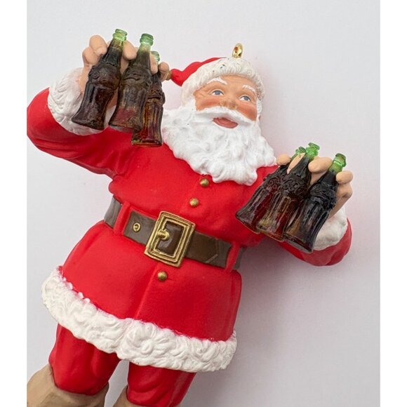 Hallmark Keepsake Coca Cola Santa Christmas Tree Ornament Refreshing Gift 1995 - Picture 6 of 7